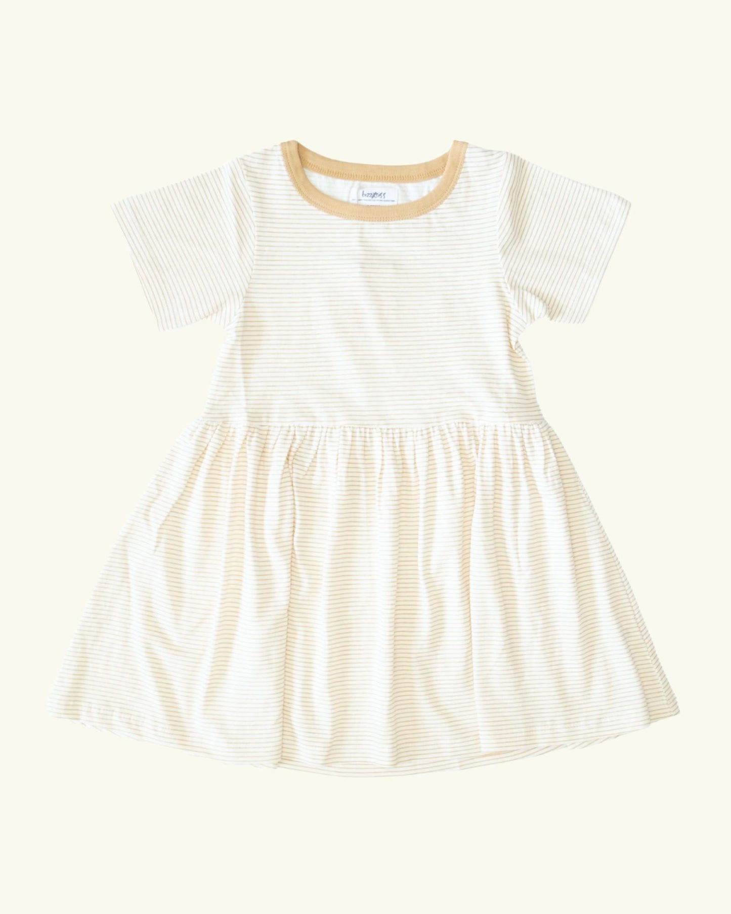 Kiki Dress - Sand Pinstripe