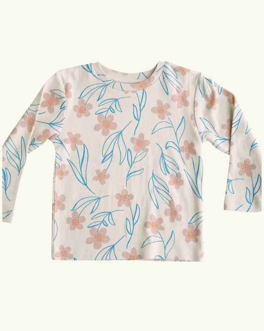 Printed Long-sleeve Tee- Floral Whimsy