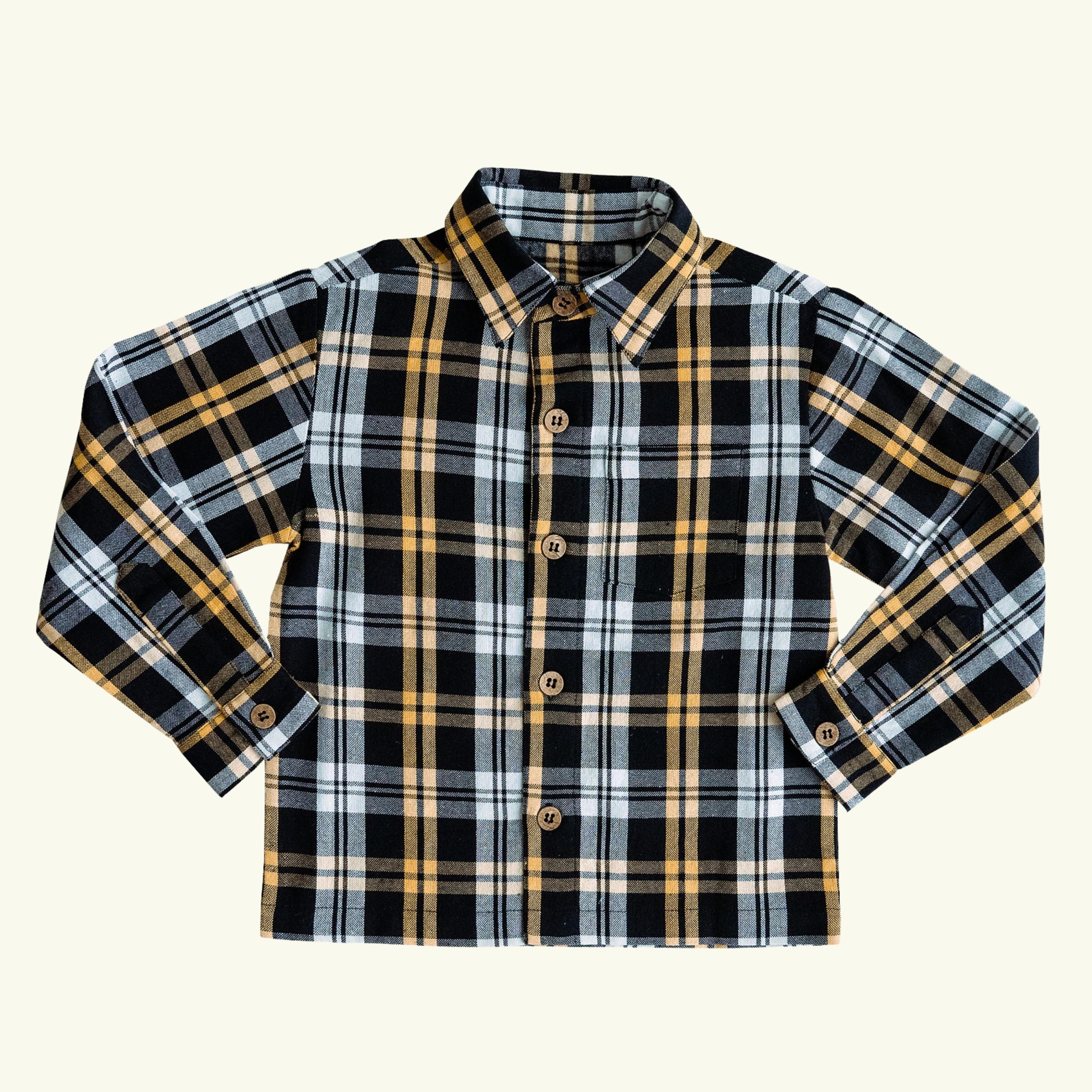 Matthew Button-up- Lemon Plaid – Bizz x Siss